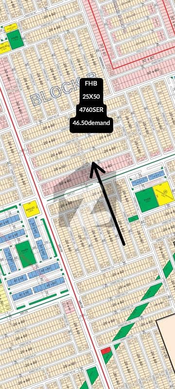 Faisal Hills block b 5 Marla size 25x50 MDR back sunface plot for sale