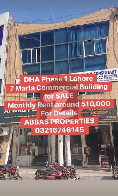 7 Marla Commercial Building For SALE Monthly Rental Income Around 500,000