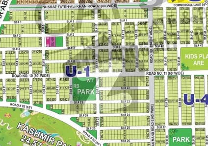 10 Marla Hot Location Plot in U-1 Sector | Plot #. . . . | Near Kashmir Park & Main Road