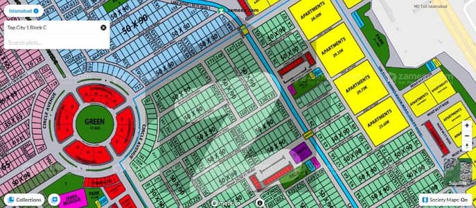 1 KANAL 50x90 plot for sale topcity-1 block c