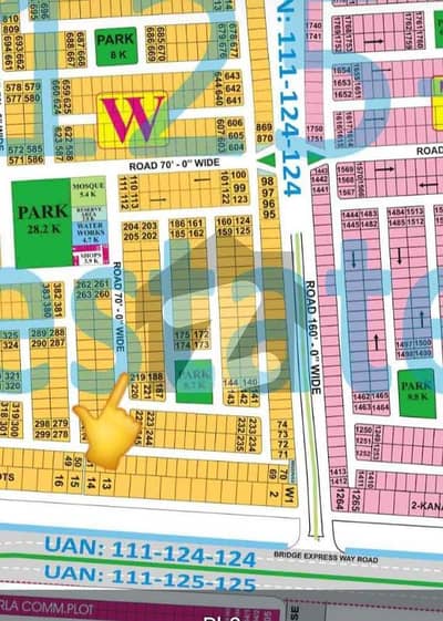 One kanal pair plot  W. 218+19 super hot location  70 ft road