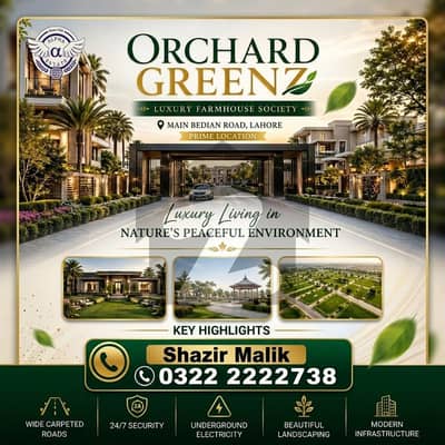 Orchard Greenz Luxury Farmhouse Society Land For Sale Prime Location On Main Bedian Road, Lahore