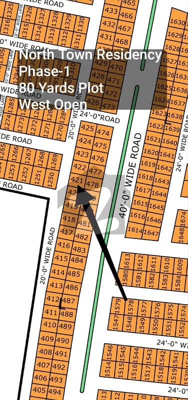 80 Sq Yards Plot for Sale- West Open-Block Executive Ext.