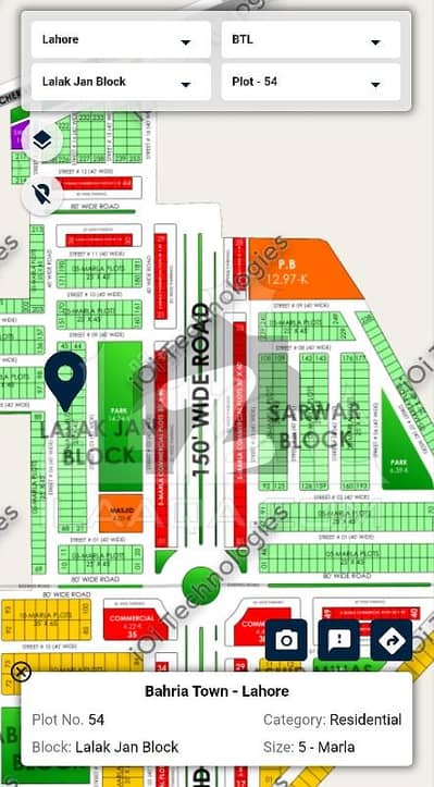 بحریہ ٹاؤن ۔ سیکٹر جی بحریہ ٹاؤن,لاہور میں 5 مرلہ رہائشی پلاٹ 35.0 لاکھ میں برائے فروخت۔