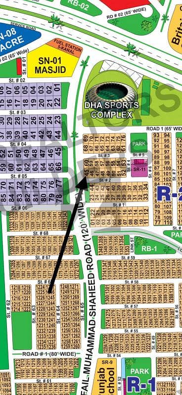 ڈی ایچ اے فیز 1 ۔ سیکٹر آر ڈی ایچ اے فیز 1,ڈی ایچ اے ڈیفینس,ملتان میں 1 کنال رہائشی پلاٹ 1.1 کروڑ میں برائے فروخت۔
