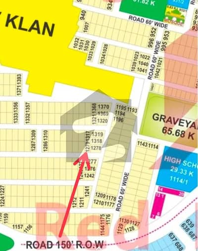 DHA Phase 9 Prism Block D | 1 Kanal Next to Corner Plot Available For Sale