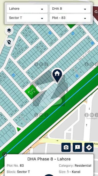 ڈی ایچ اے فیز 8 ڈیفنس (ڈی ایچ اے),لاہور میں 2 کنال رہائشی پلاٹ 10.5 کروڑ میں برائے فروخت۔