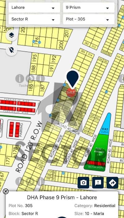 10 Marla 120ft Back near Theme Park Possession plot at investor Price
