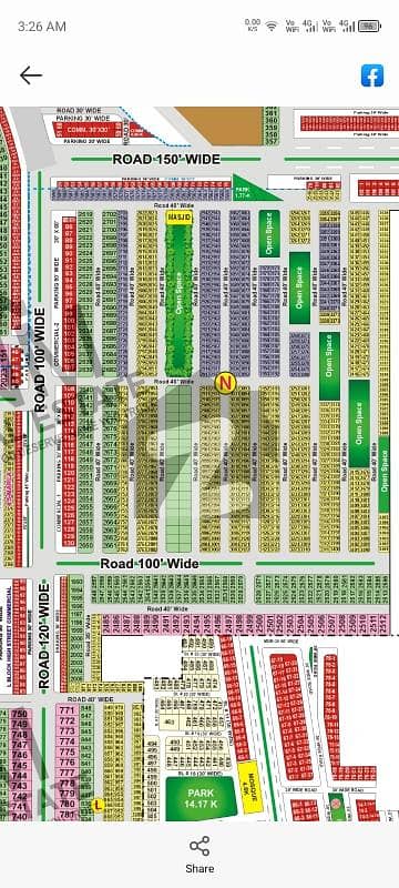 خیابان امین - بلاک این خیابانِ امین,لاہور میں 2 مرلہ کمرشل پلاٹ 88.0 لاکھ میں برائے فروخت۔