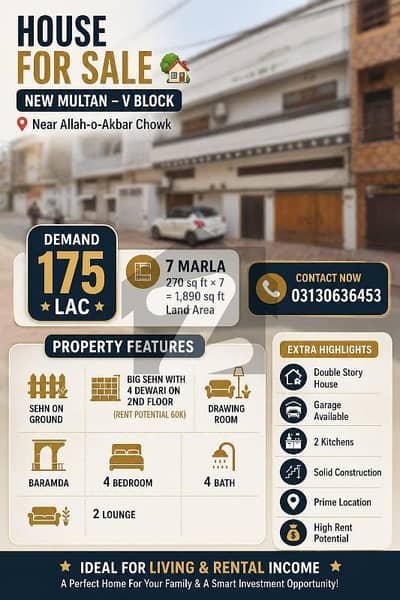 7 Marla House for sale