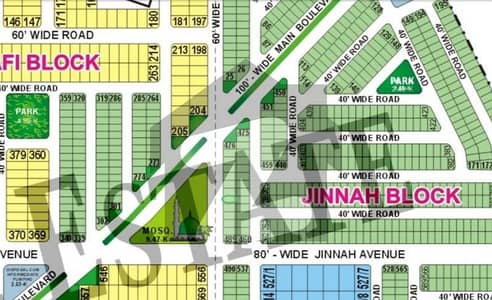 Prime Location 5 Marla Residential Plot Jinnah Block Bahria Town Lahore