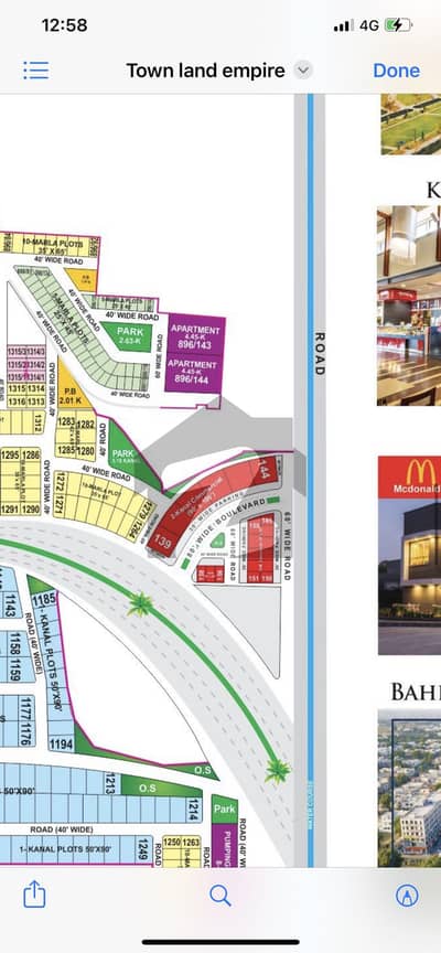 بحریہ ٹاؤن - توحید بلاک بحریہ ٹاؤن ۔ سیکٹر ایف,بحریہ ٹاؤن,لاہور میں 2 کنال کمرشل پلاٹ 6.99 کروڑ میں برائے فروخت۔