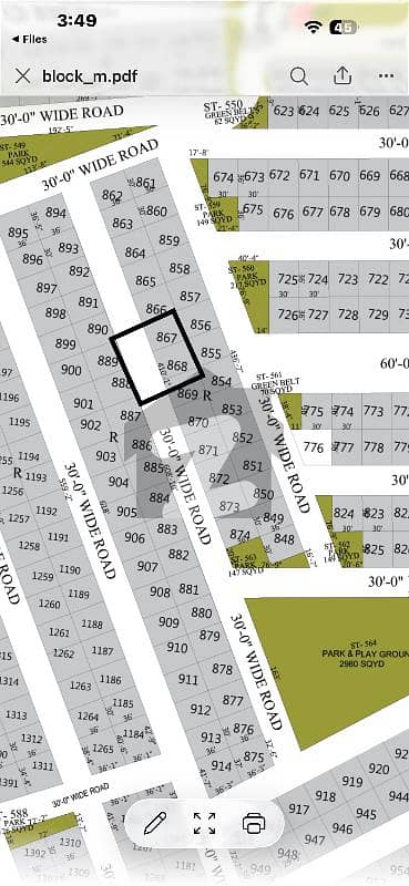 Naya Nazimabad Block M Near Park Plot For Sale