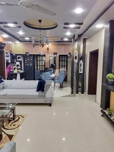 Shahraefaisal near well maintained appartment on sale 3 bedrooms proper with huge Xtra terrace