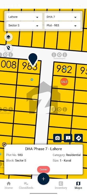 1 kanal 270sqft Extra corner plot for sale