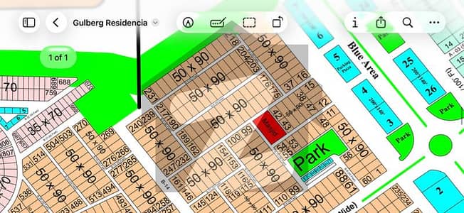 گلبرگ ریزیڈنشیا - بلاک بی گلبرگ ریزیڈنشیا,گلبرگ,اسلام آباد میں 1 کنال رہائشی پلاٹ 1.75 کروڑ میں برائے فروخت۔