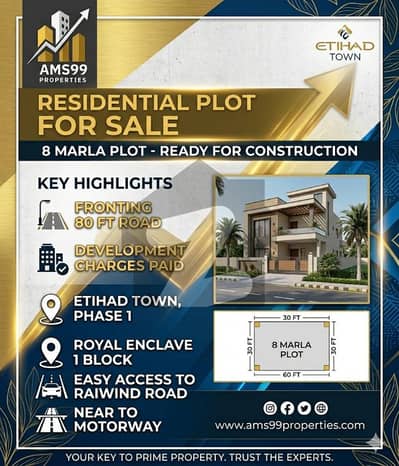8 Marla Residential Plot Royal Enclave 1 , Etihad Town Phase 1