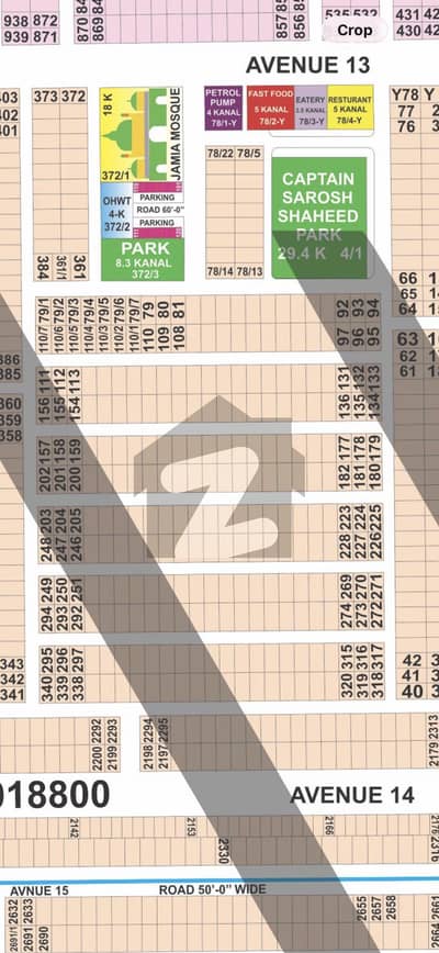 One Kanal Top of the Line Location Near Park & McDonald's