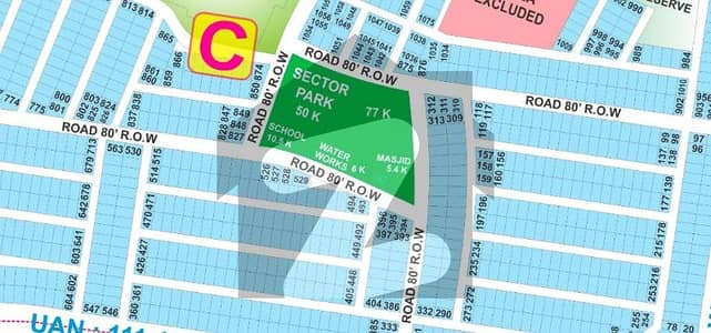 1kanal Plot for Sale 80ft Road