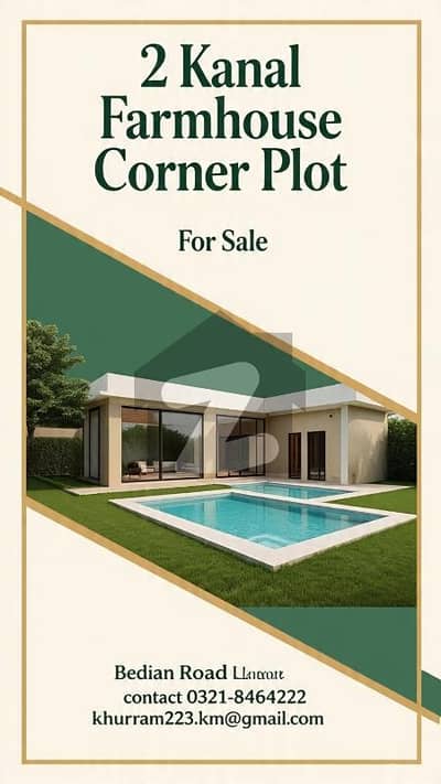 Best investment 2 Kanal Plot For Sale In Bedian Road Lahore