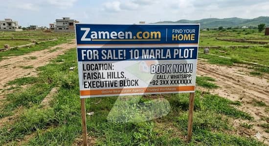 فیصل ہلز ۔ ایگزیکٹو بلاک فیصل ہلز,اسلام آباد میں 10 مرلہ رہائشی پلاٹ 1.48 کروڑ میں برائے فروخت۔