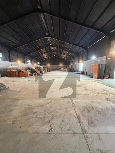 Warehouse 30000sqft 20000sqft covered Furnished offices with Ac, furniture 6 offices 2 Executive offices (furnished offices)