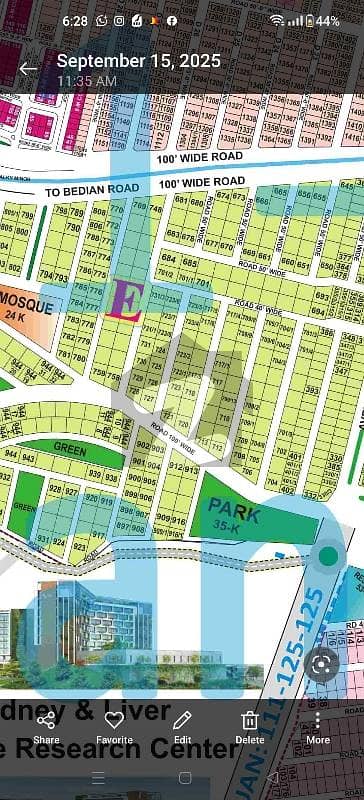 Corner 2 Kanal Plot Phase 6 E-Block Near To Park For Sale In DHA Lahore. Direct Owner 1on1 Meeting