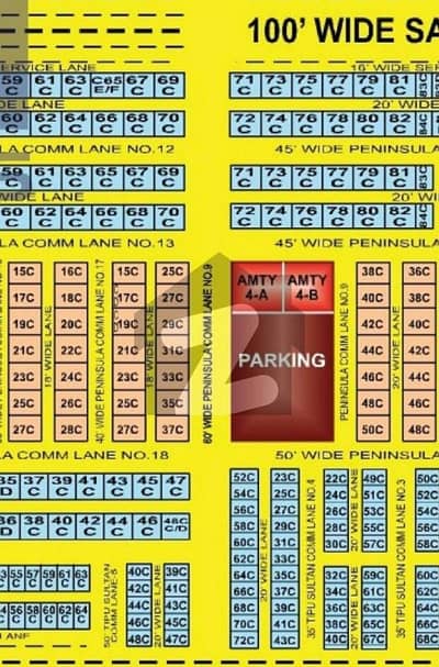 Corner 100 Yards Commercial Plot for Sale Peninsula Commercial DHA Phase 8 Near 34th Street & Khayaban-e-Faisal