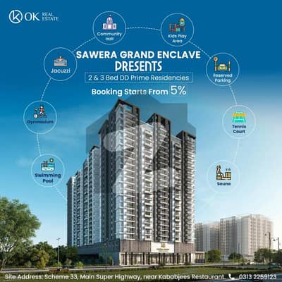Flat Available For Booking in Sawera Grand Enclave "2 Bed DD"