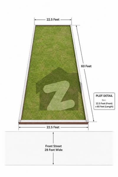 6 marla Residential Plot With Foundation For Sale In Green Valley Phase 1 (22.5x60 feet)