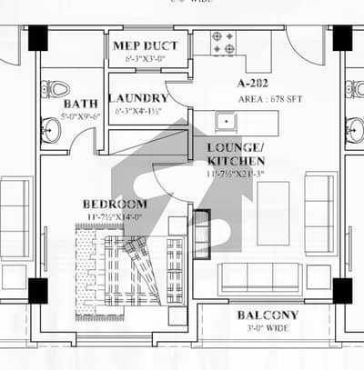 CDA Approved Project* Cabinet Division Main Dubble Road Facing Top Location 1 Bed Brand New Apartment For Sale in investor Price