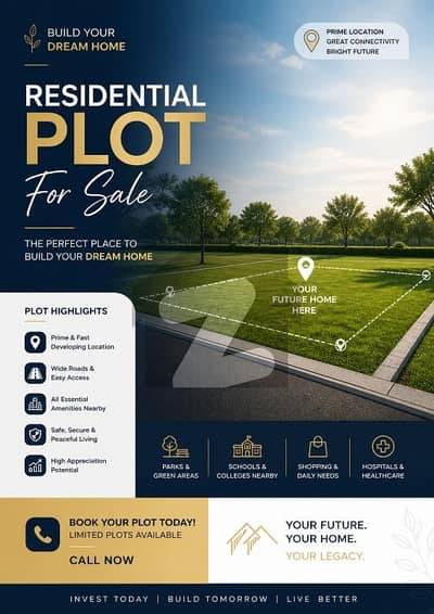 10 Marla Residential Plot Available For Sale on Main Boulivard In Buch Executive Villas Multan Phase 1