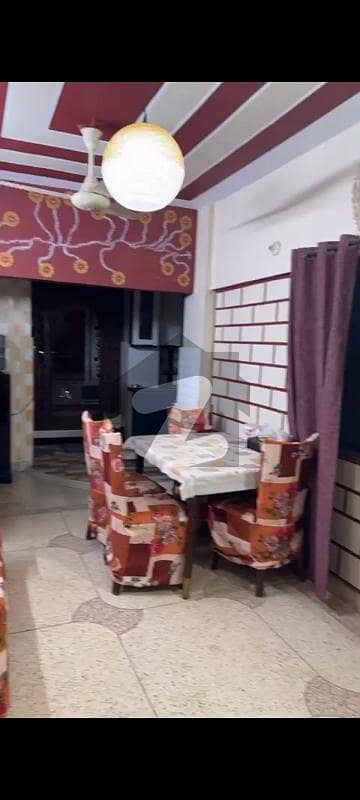 North nazimabad block H Flat for sale Huge lounge Bank loan available Food street Road facing Lift
