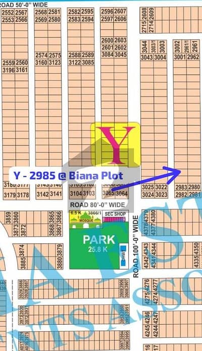 Near Park Sial Estate Offers . Y - 2985 . Top Location Biana Plot For Sale, NDC Apply