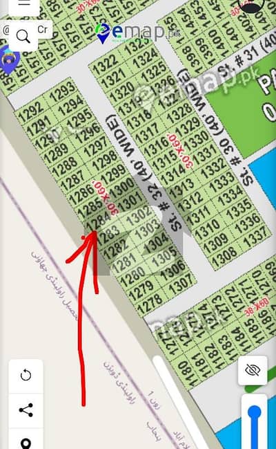 7 Marla plot on the main double road .
