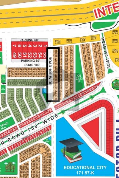 BB 1 Kanal on 100 ft road plot for sale
