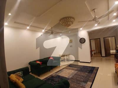 E11 Makkah Tower Fully Furnished Apartment For Rent Square Feet 1150  2 Bedroom Attach Bathroom TV Lounge Open Kitchen Underground Car Parking Rent 110k