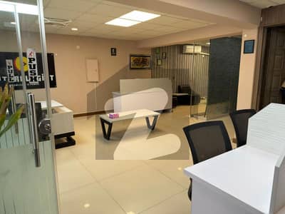 Premium Furnished Office for Rent 1000 Sqft Mezzanine Floor in Blue Area Near Kulsum International Hospital