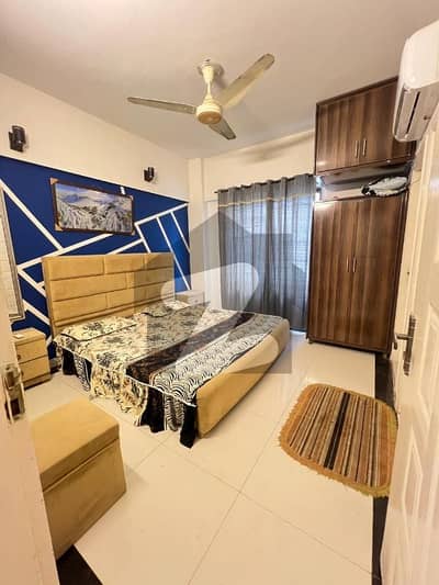 Apartment For Rent One Bed Tv Lounge Bath Kitchen Best View Open Lobi Gulberg Green Samama Mall
