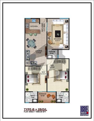 Metro marina 2bedroom sea facing Apartment