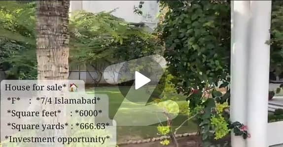 666 Sq Yd Luxury 1-Unit House for Sale in F-7 Islamabad Sun Facing | 5 Bed | 32 Crore