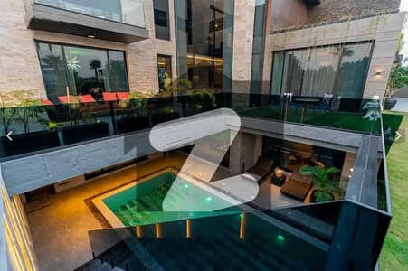 2 Kanal Ultra-Modern Mansion on 100ft Road | With Lift, Pool & Cinema with Rooftop Garden & Solar & Private Office A Rare Gem in the Current Market!