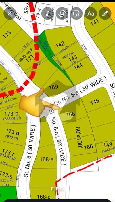 Corner Extra Land Solid Land   Garden City Zone 1 Bahria Town