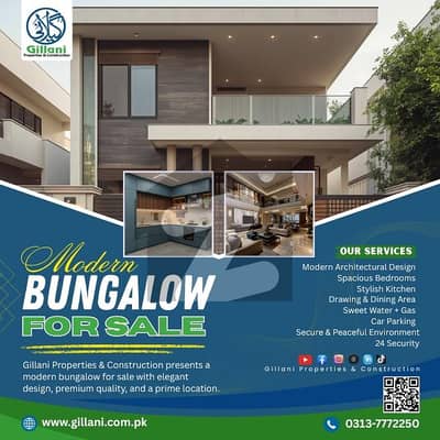 120 yards 4 Bed Bungalow For Bank Lease Sector 21A Scheme 33 Karachi