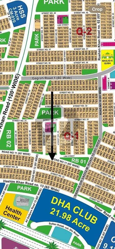 DHA Multan Sector Q 65ft Facing Residential Plot Near To Park, Masjid And Commercial.