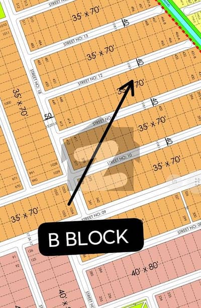 Fasial Hills B Block 10 Marla Plot For Sale .