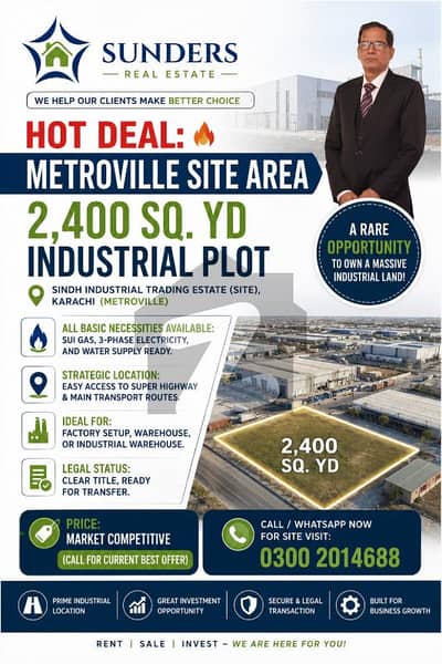 INVESTORS & INDUSTRIALISTS! Half-acre industrial plot in prime SITE Area, MetroVille | All basic necessities available. Grab this rare deal before its gone!
