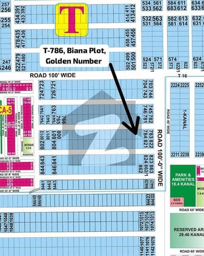Near Park ,Mosque , Sial Estate Offers . T - 786 . Golden Number Biana Plot For Sale. NDC Apply, Price Is Final Almost.