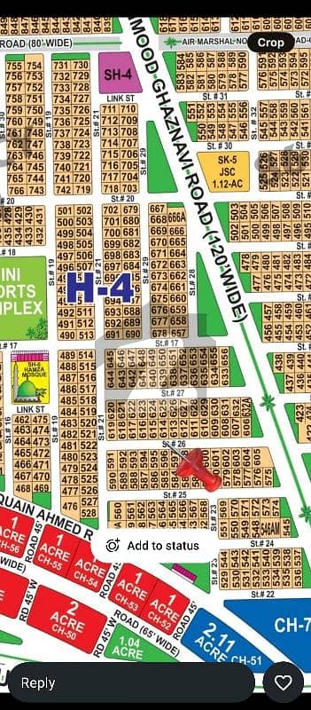 DHA Multan Sector H 1 Kanal Residential Plot Near To Park, Masjid And Commercial.