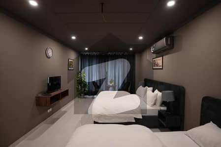 beautiful location, fully furnished luxury studio apartment for rent in top City 1 near New airport Islamabad